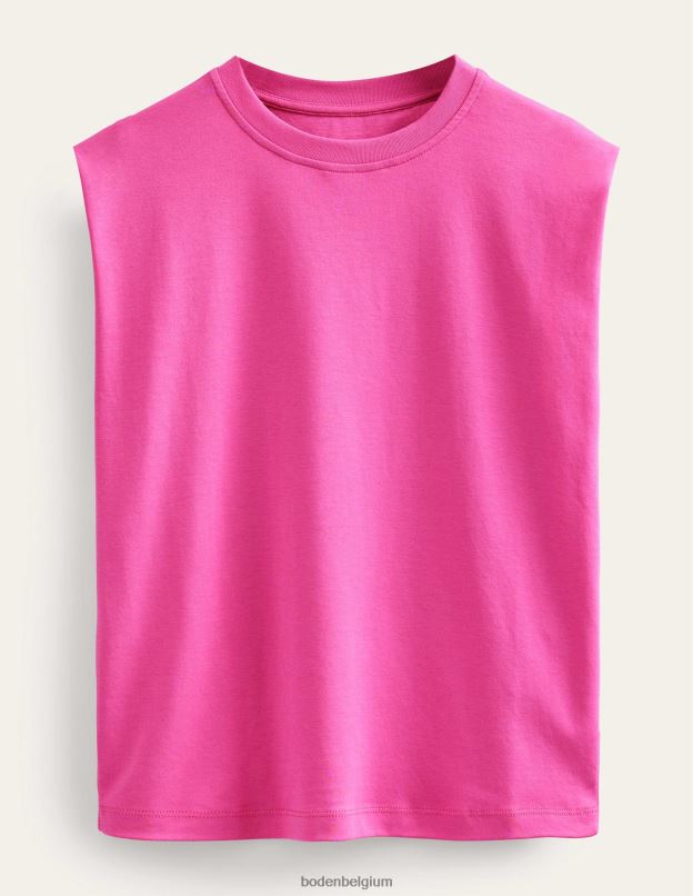 femmes Boden fedora fuchsia top sans manches en coton parfait vêtements Z42D0150