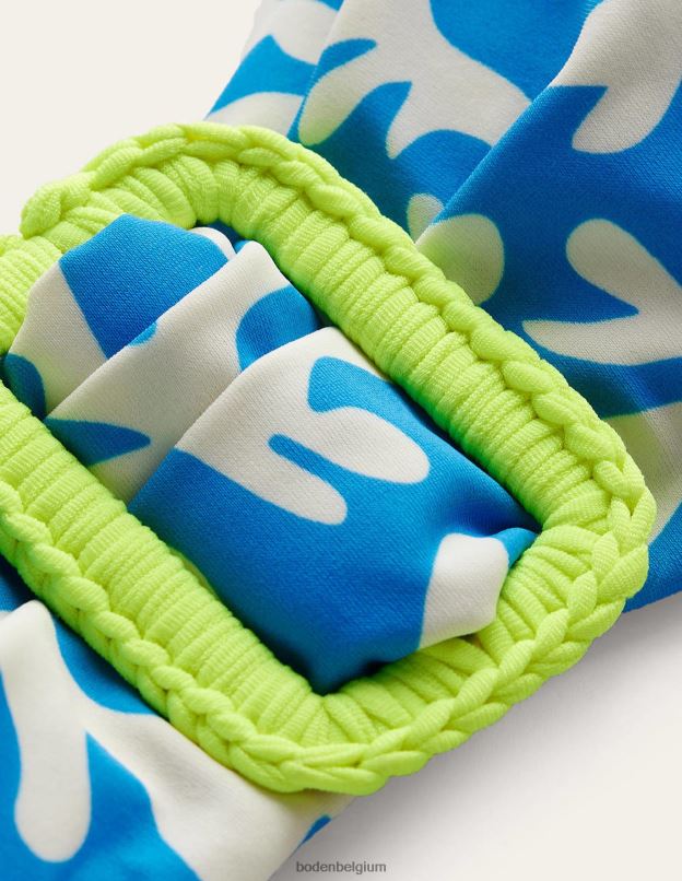 femmes Boden feuillage bleu et abstrait haut bandeau à boucle portefeuille vêtements Z42D01905