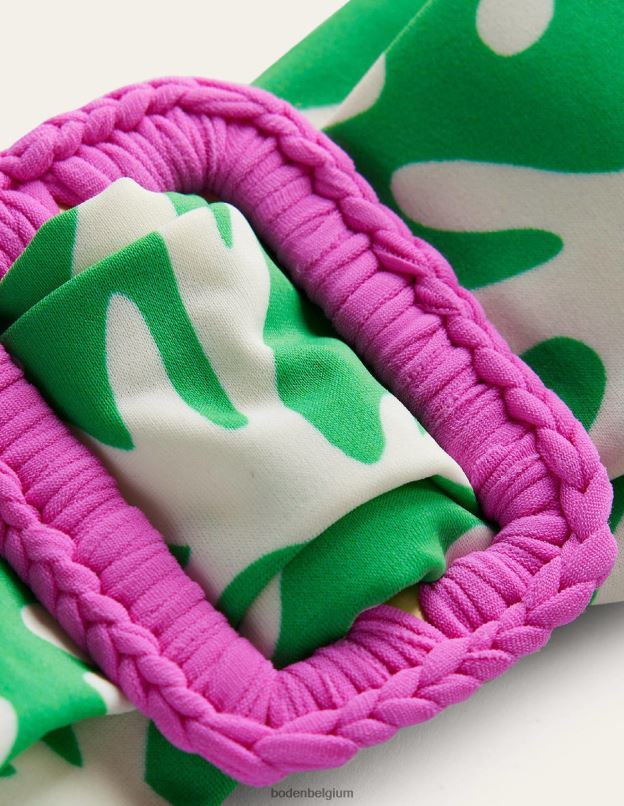 femmes Boden feuillage vert et abstrait haut bandeau à boucle portefeuille vêtements Z42D01630