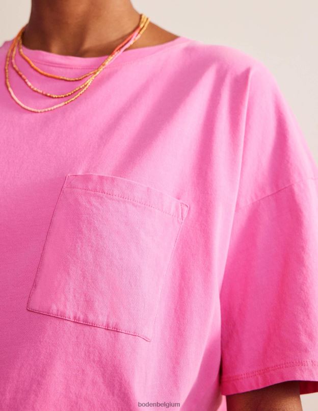 femmes Boden fleur de prunier t-shirt délavé oversize vêtements Z42D02167