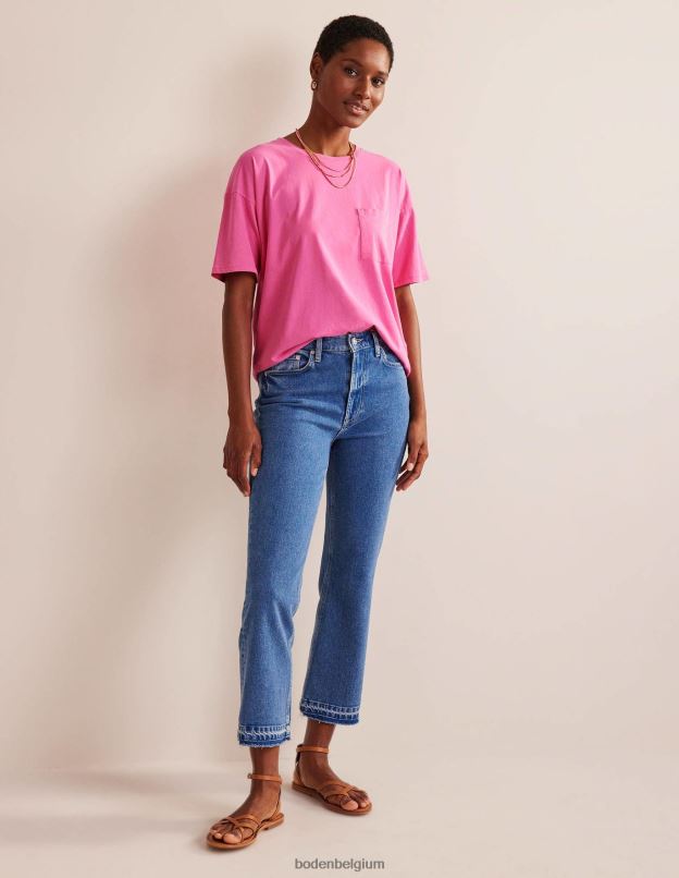 femmes Boden fleur de prunier t-shirt délavé oversize vêtements Z42D02167