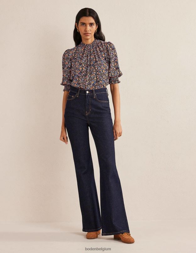 femmes Boden floraison multi et eden haut imprimé à détail smocké vêtements Z42D01789