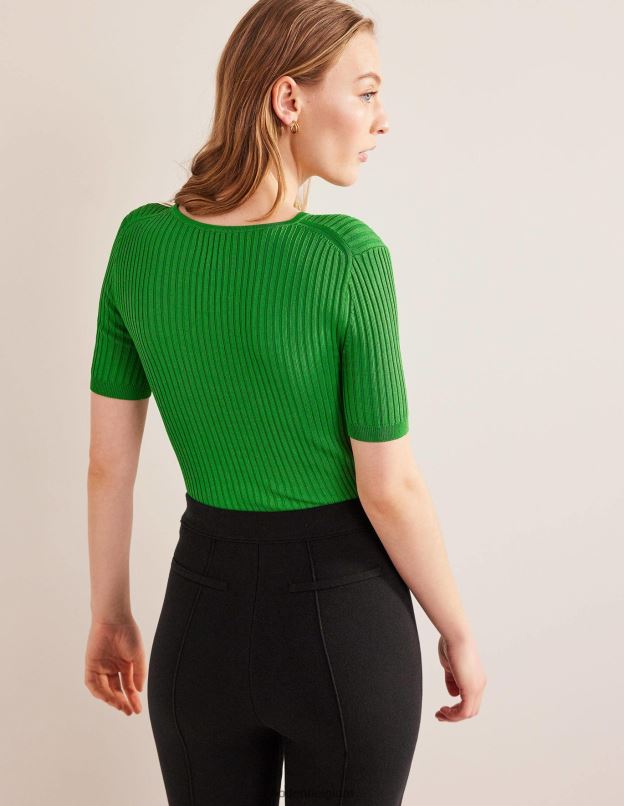 femmes Boden grenouille t-shirt en maille côtelée vêtements Z42D01612