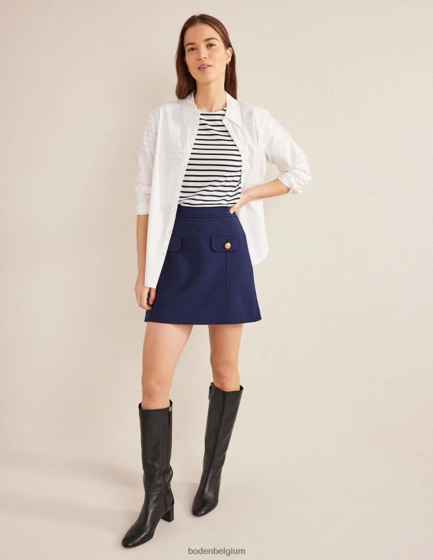 femmes Boden ivoire et noir bretonne bea manches courtes vêtements Z42D0172