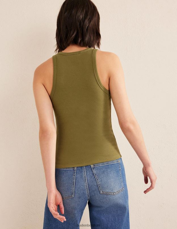 femmes Boden kaki délavé gilet côtelé en coton vêtements Z42D01886