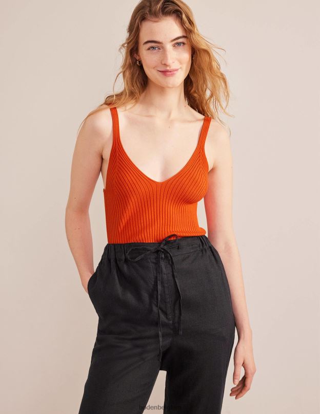 femmes Boden kumquat débardeur côtelé vêtements Z42D01588