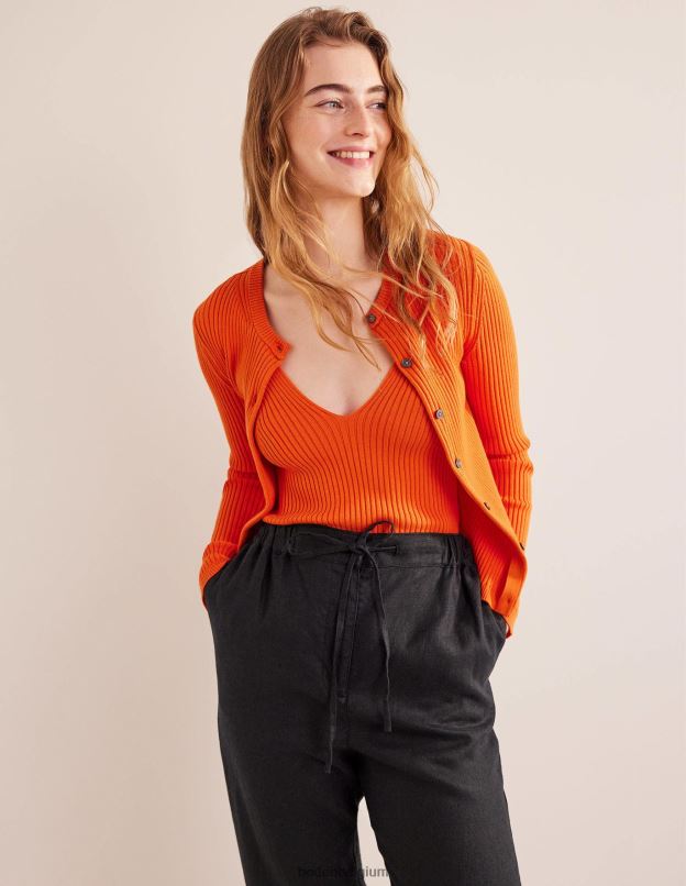 femmes Boden kumquat débardeur côtelé vêtements Z42D01588