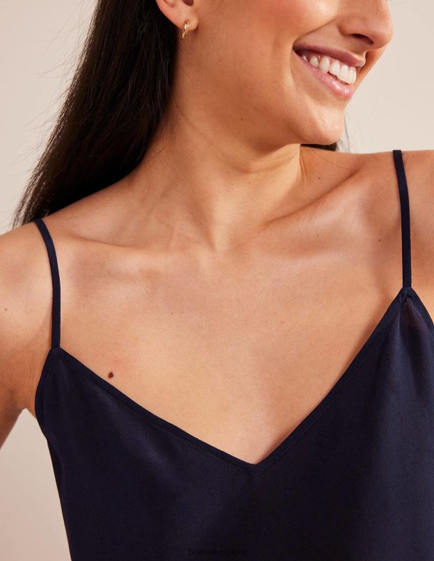 femmes Boden marine caraco en soie vêtements Z42D0121