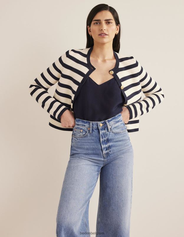 femmes Boden marine caraco en soie vêtements Z42D0121