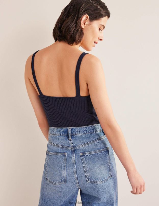 femmes Boden marine débardeur côtelé vêtements Z42D01921