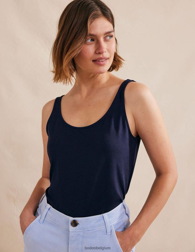 femmes Boden marine débardeur ouvert vêtements Z42D02199