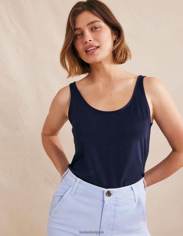 femmes Boden marine débardeur ouvert vêtements Z42D02199