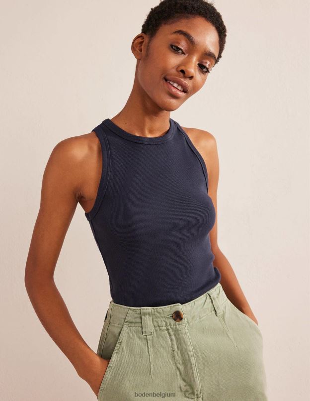 femmes Boden marine gilet côtelé en coton vêtements Z42D0180