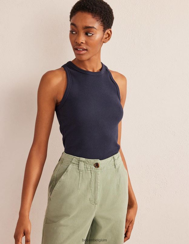 femmes Boden marine gilet côtelé en coton vêtements Z42D0180