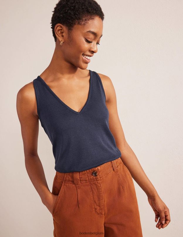 femmes Boden marine gilet doux au toucher vêtements Z42D02188