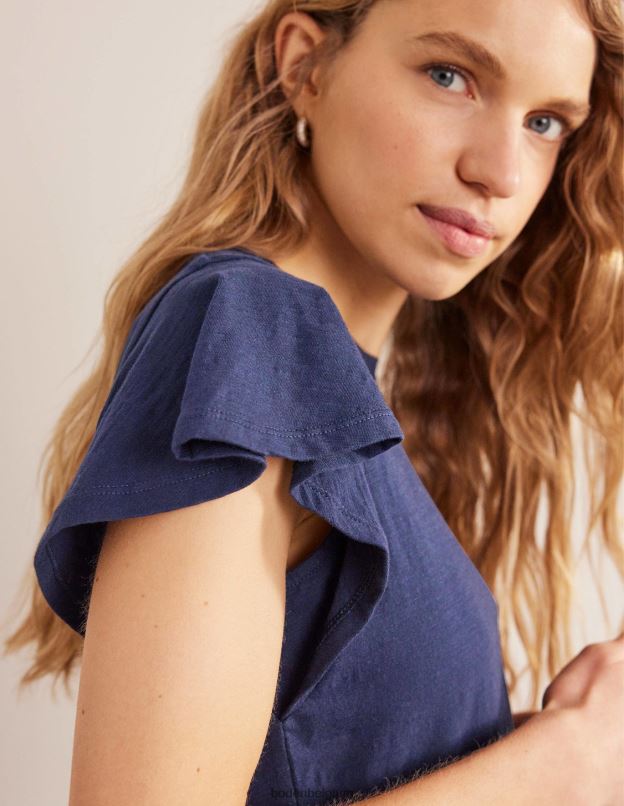 femmes Boden marine t-shirt à col ras du cou vêtements Z42D02203