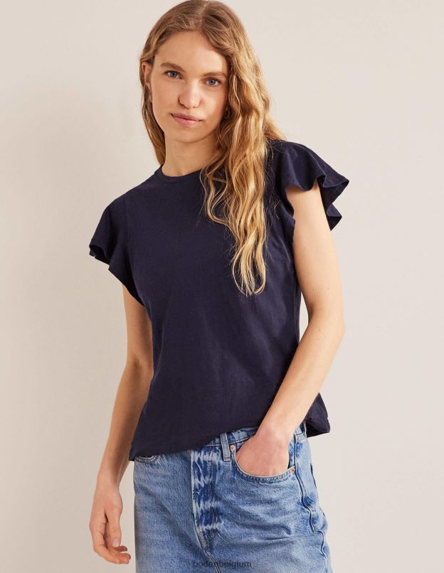 femmes Boden marine t-shirt à col ras du cou vêtements Z42D02203