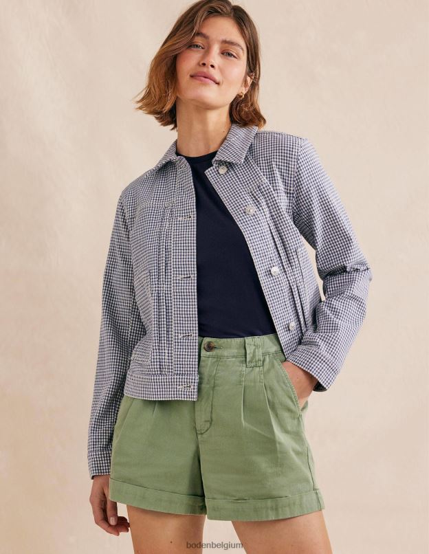 femmes Boden marine t-shirt à col rond en pur coton vêtements Z42D01863