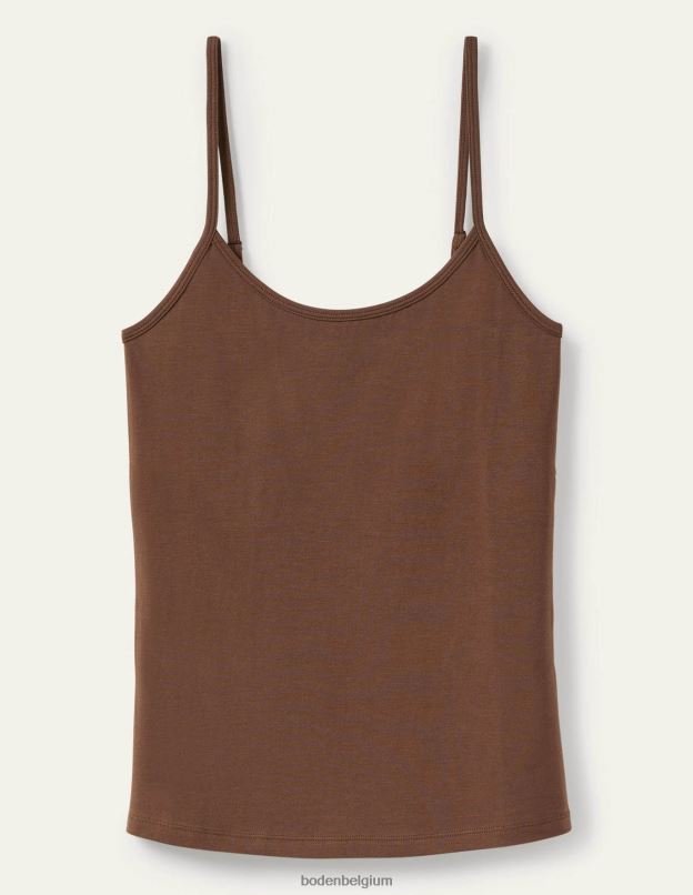 femmes Boden marron profond caraco uni vêtements Z42D0205