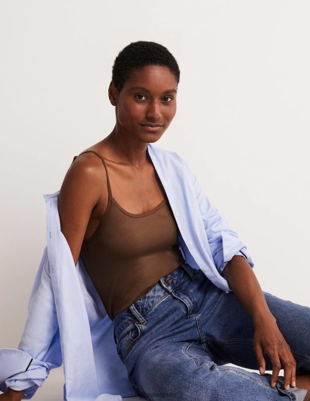 femmes Boden marron profond caraco uni vêtements Z42D0205