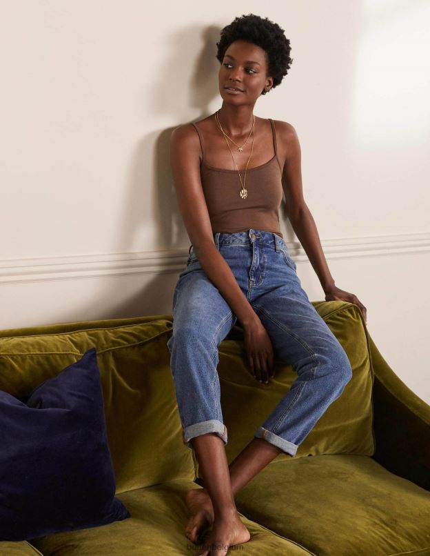 femmes Boden marron profond caraco uni vêtements Z42D0205