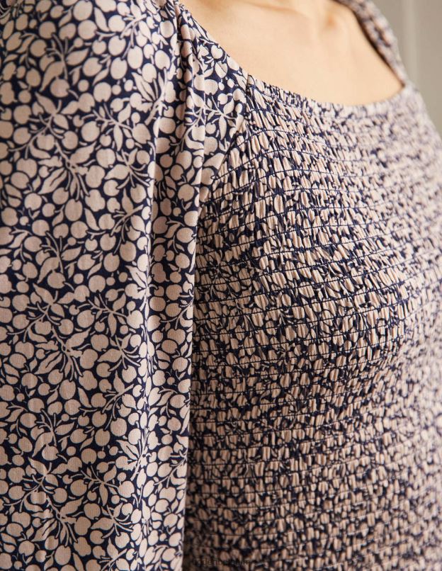 femmes Boden milkshake & brin de flore haut blouson à corsage smocké vêtements Z42D02415