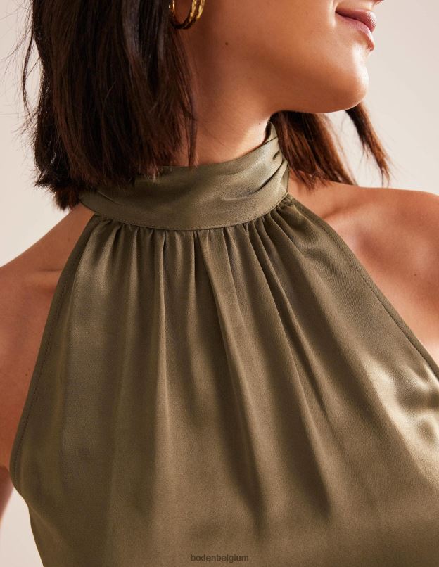 femmes Boden morille haut découpé en satin vêtements Z42D01471