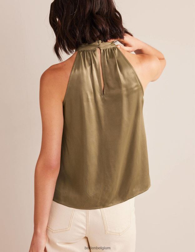 femmes Boden morille haut découpé en satin vêtements Z42D01471