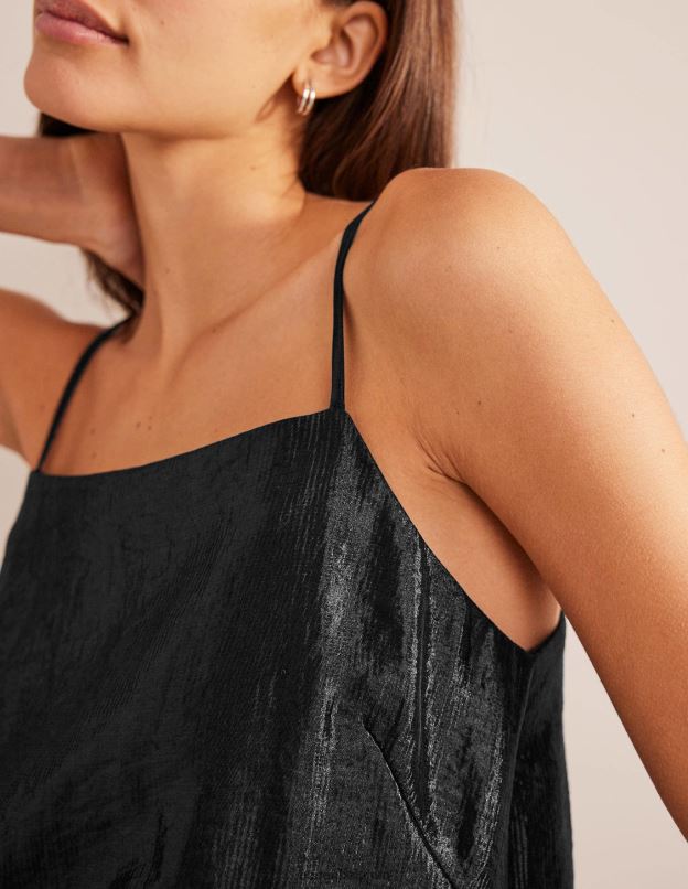 femmes Boden noir camisole longue en satin vêtements Z42D01008