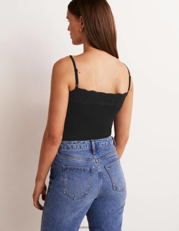 femmes Boden noir caraco en dentelle vêtements Z42D02560