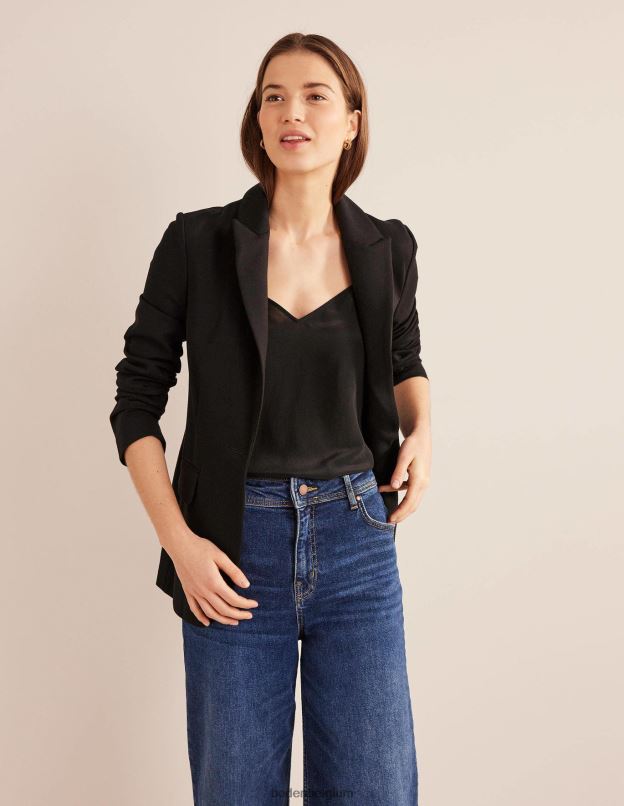 femmes Boden noir caraco en soie vêtements Z42D0144