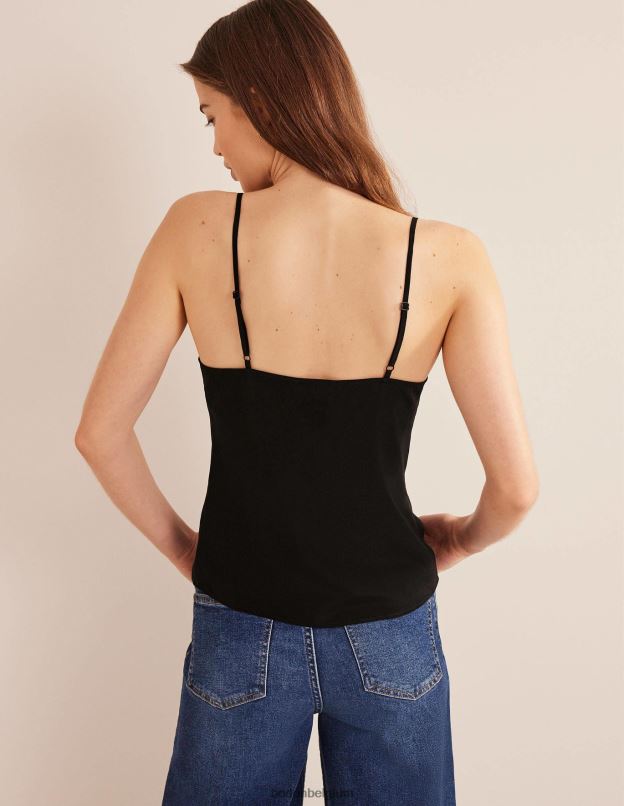 femmes Boden noir caraco en soie vêtements Z42D0144