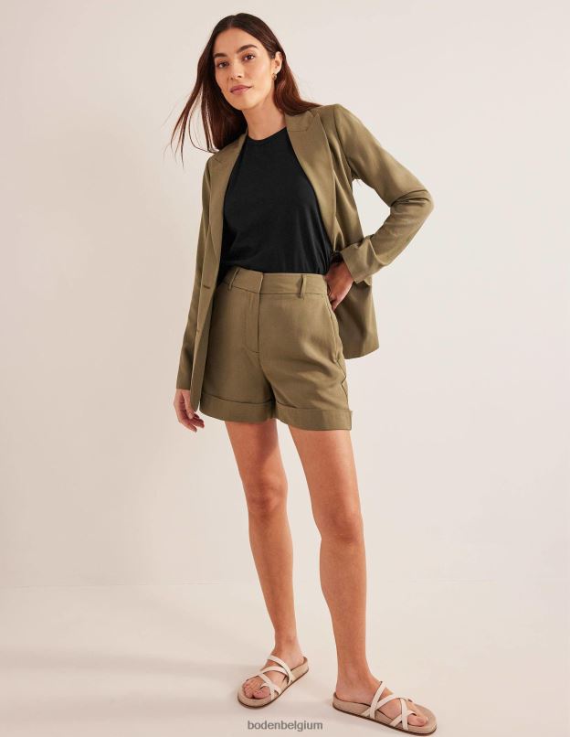 femmes Boden noir gilet court en pur coton vêtements Z42D01751