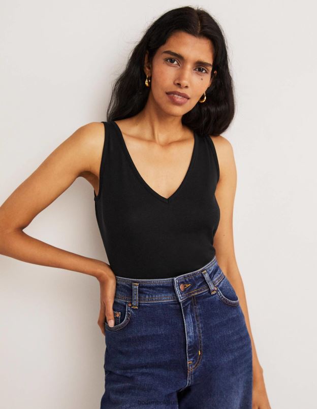 femmes Boden noir gilet doux au toucher vêtements Z42D02245