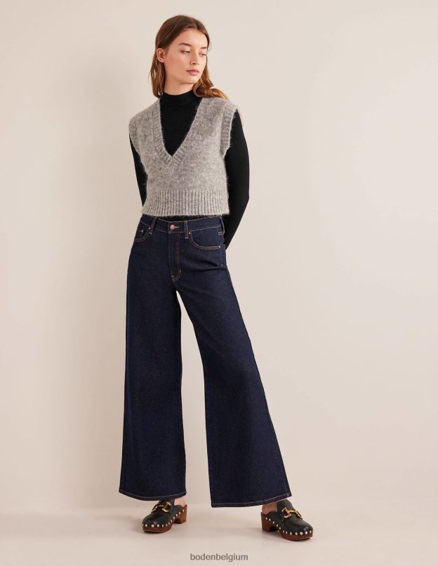 femmes Boden noir haut en jersey à col montant vêtements Z42D02438