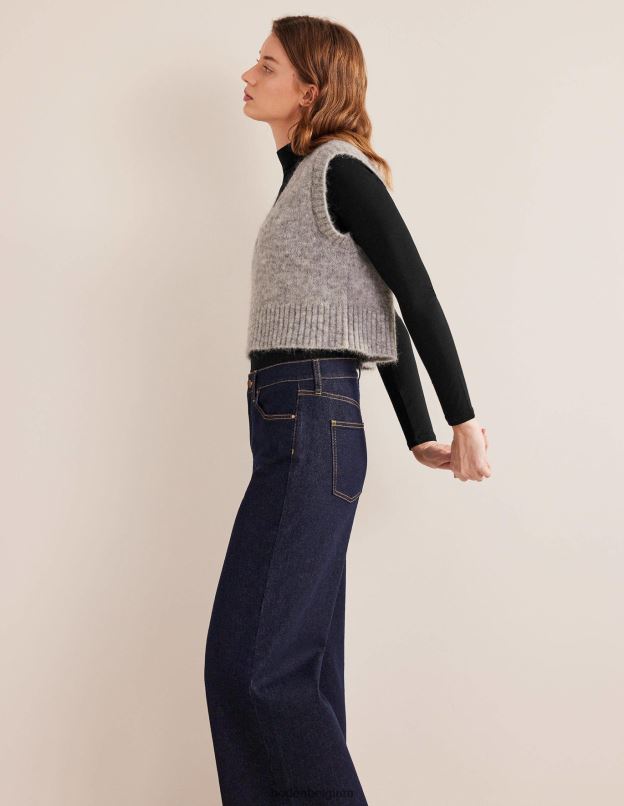 femmes Boden noir haut en jersey à col montant vêtements Z42D02438