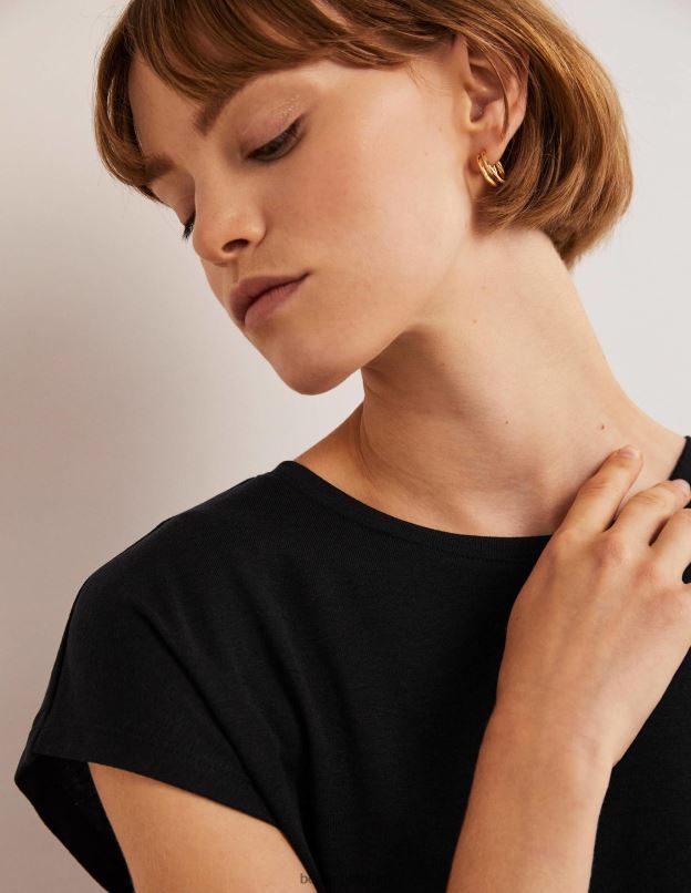 femmes Boden noir haut sans manches doux au toucher vêtements Z42D01960