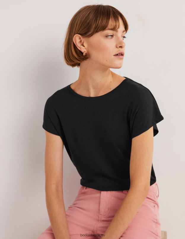femmes Boden noir haut sans manches doux au toucher vêtements Z42D01960