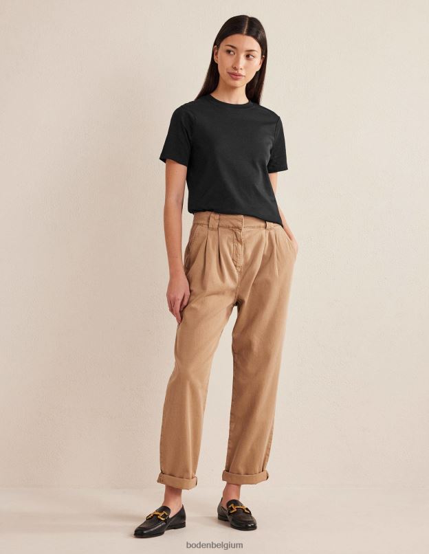 femmes Boden noir t-shirt en coton parfait vêtements Z42D01344