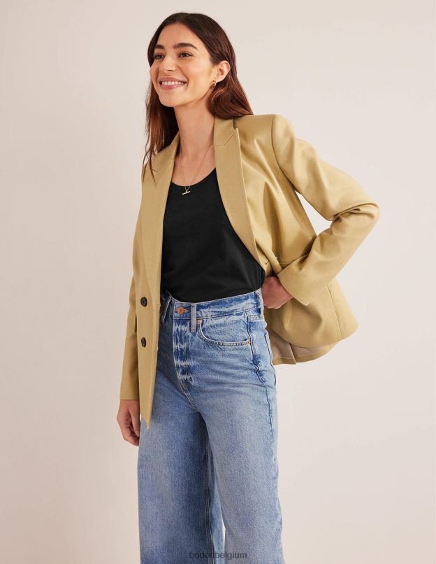 femmes Boden noir t-shirt à encolure dégagée en pur coton vêtements Z42D01796