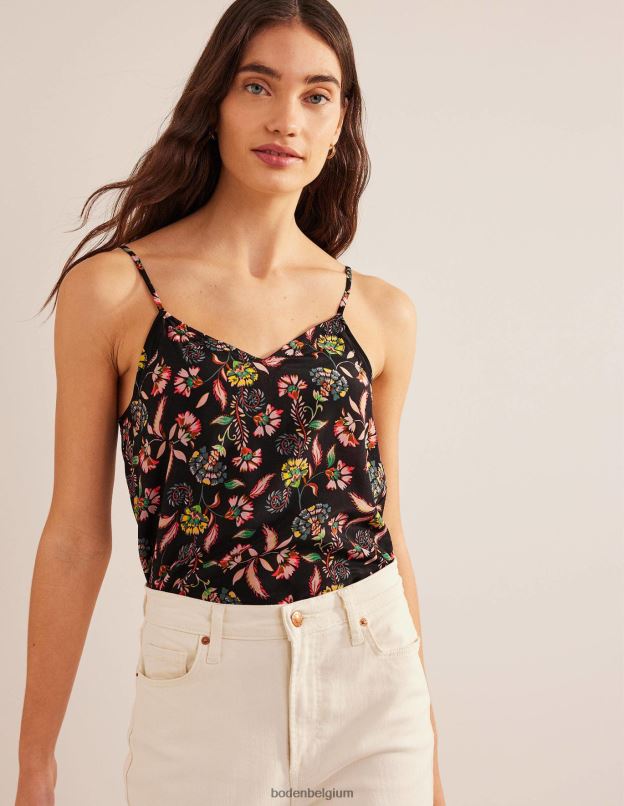 femmes Boden pépins multi et fleuris caraco en soie vêtements Z42D01894