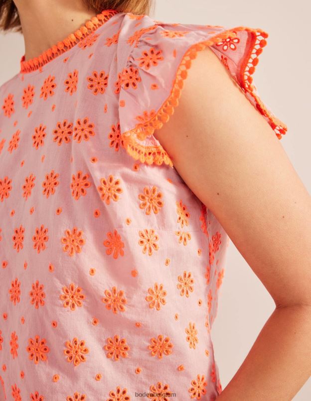 femmes Boden punch à la pastèque haut à pompons brodés vêtements Z42D01800