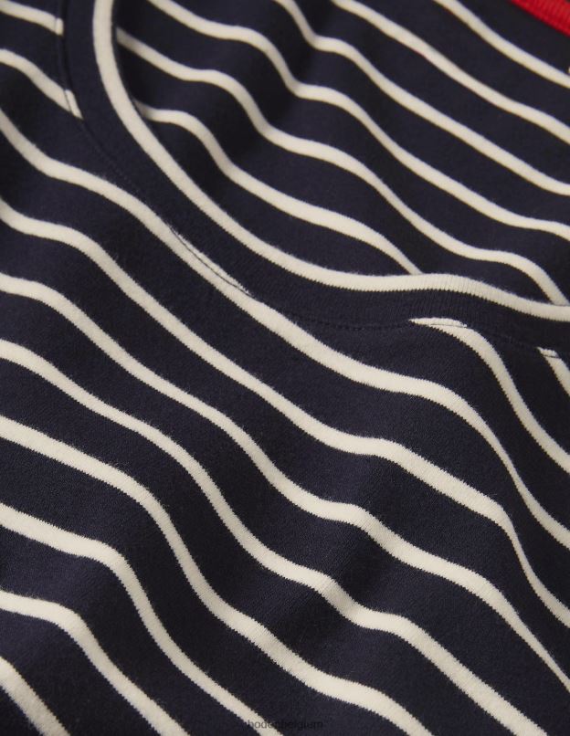 femmes Boden rayure bleu marine/ivoire gilet essentiel vêtements Z42D01628