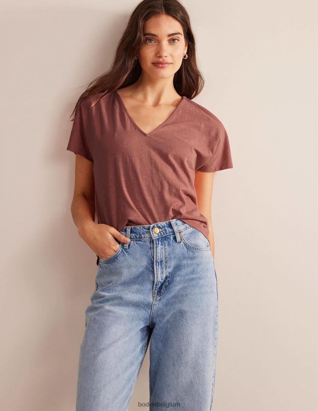 femmes Boden rose haut en jersey noué au dos vêtements Z42D01311