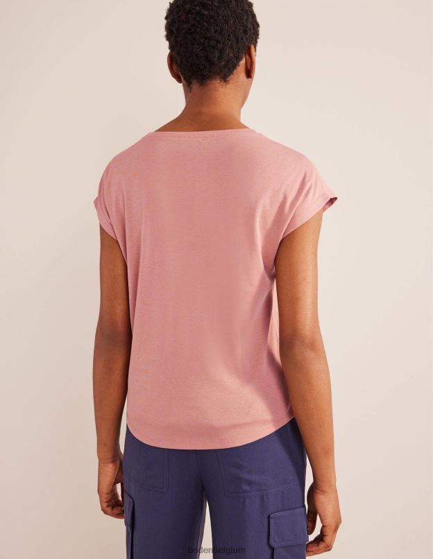 femmes Boden rose haut sans manches doux au toucher vêtements Z42D01998