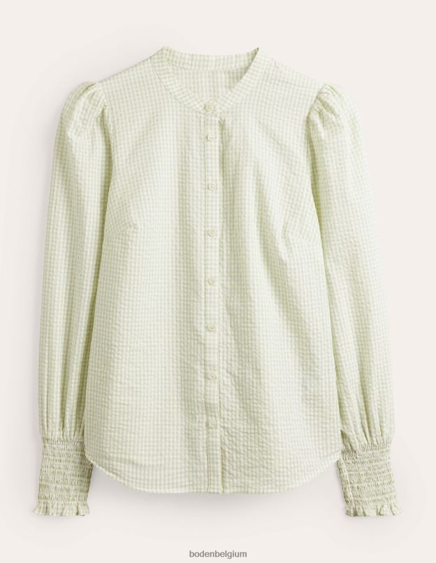 femmes Boden sève micro vichy chemise à poignets smockés vêtements Z42D0594