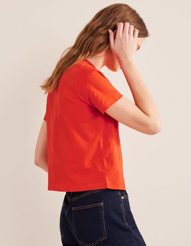 femmes Boden tarte aux fraises t-shirt en coton parfait vêtements Z42D01851