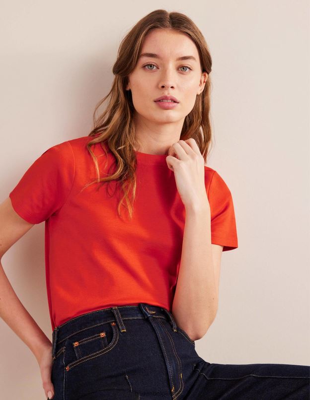 femmes Boden tarte aux fraises t-shirt en coton parfait vêtements Z42D01851