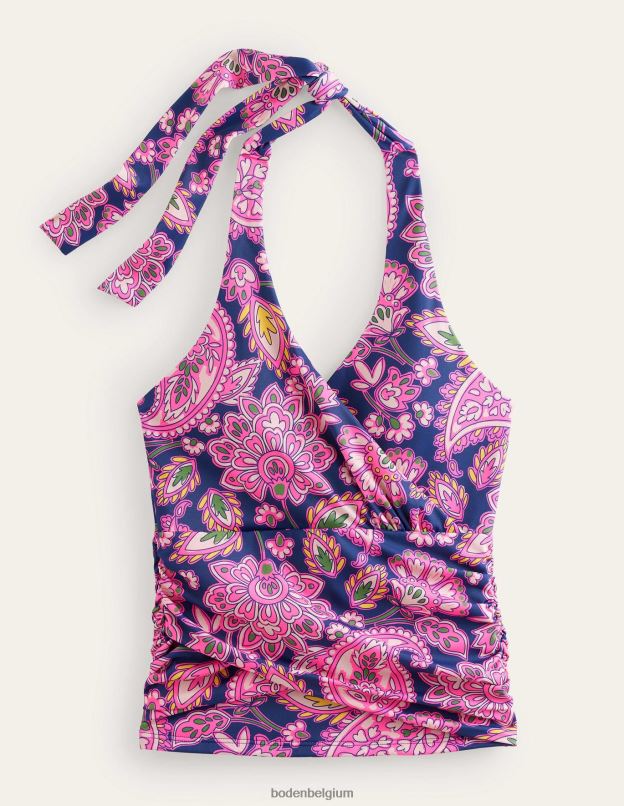 femmes Boden terrasse bleu marine et cachemire levanzo - haut tankini dos nu vêtements Z42D02130