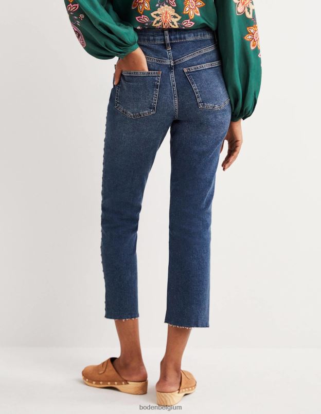 femmes Boden mi vintage et goujon jean droit décontracté à clous vêtements Z42D01910